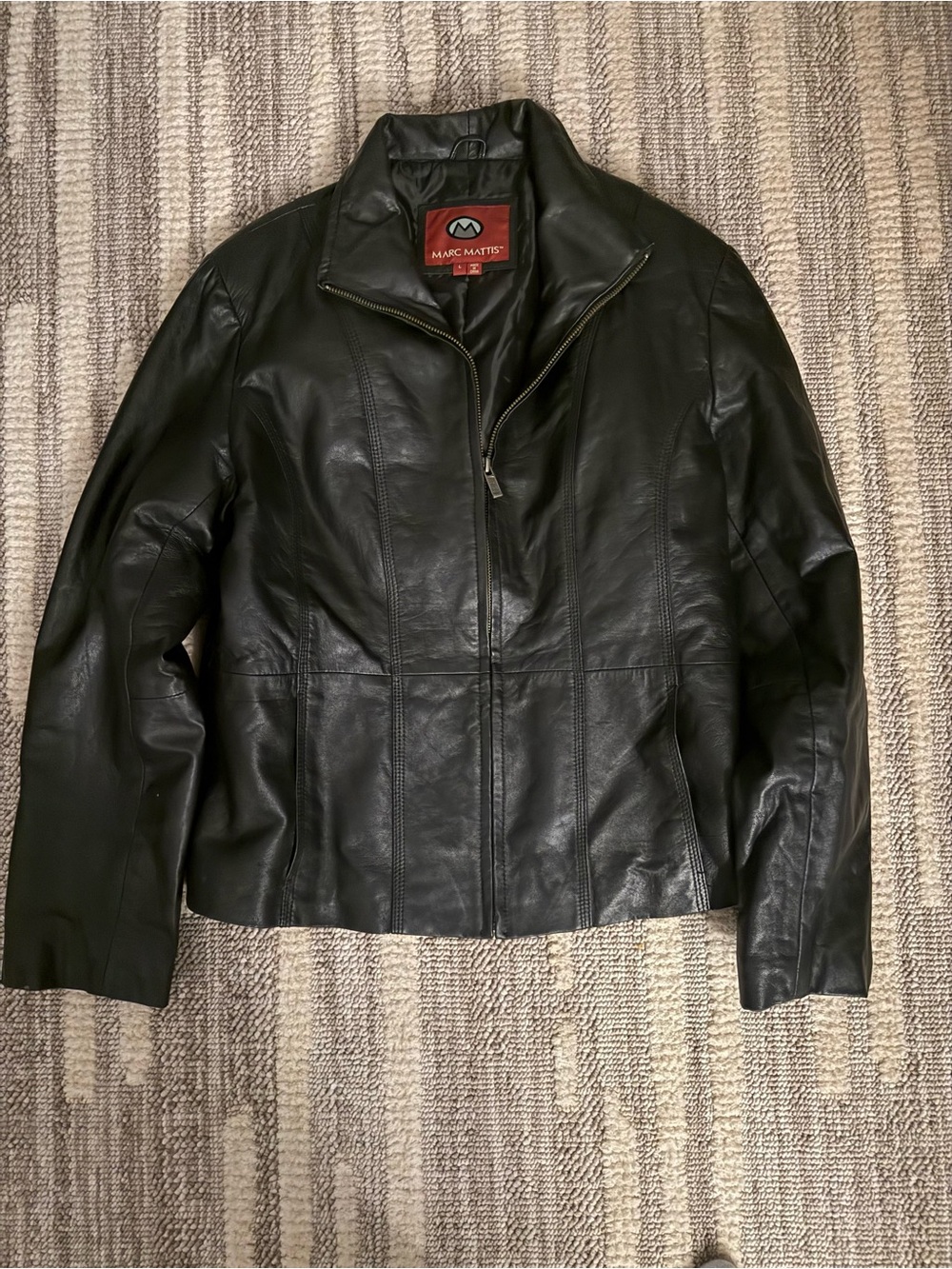 Women's Vintage Black Genuine Leather Zip Jacket